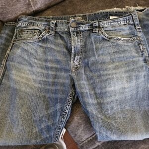 Men's Silver Jeans Size 40x32